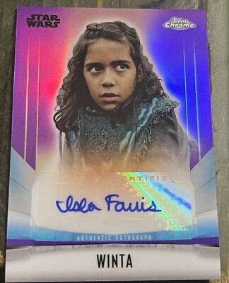 2022 Topps Chrome Star Wars SP Isla Farris Auto / Winta Auto /50