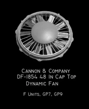 Cannon & Company HO DF-1854   48" Dynamic Fan - Can Top Detail Part | $5 Offer