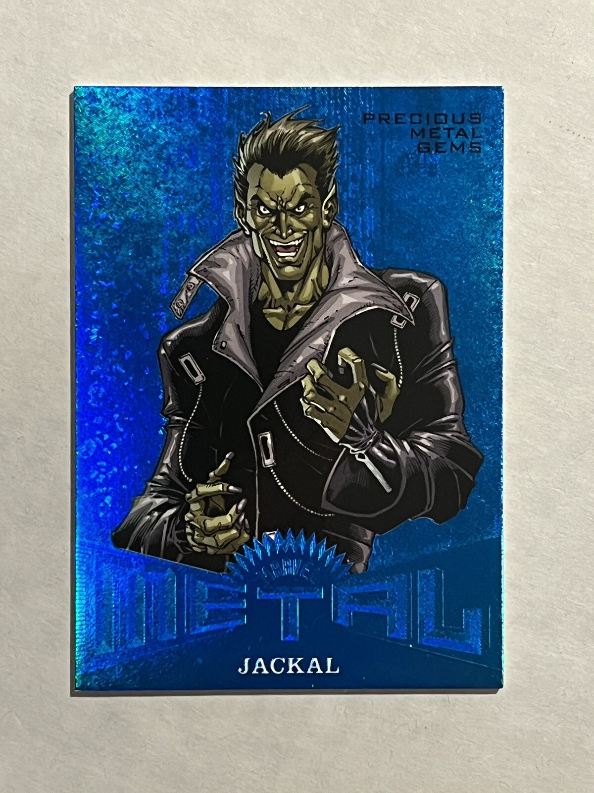 2017 Fleer Ultra Spider-Man Metal BLUE PMG MM49 Jackal MINT 18/49 NM or Better🔥