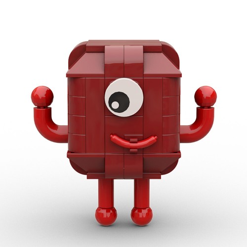 Cube ONE Model Red Monster 101 Pieces from Cartoon Building Toys Set MOC Build - Picture 5 of 6