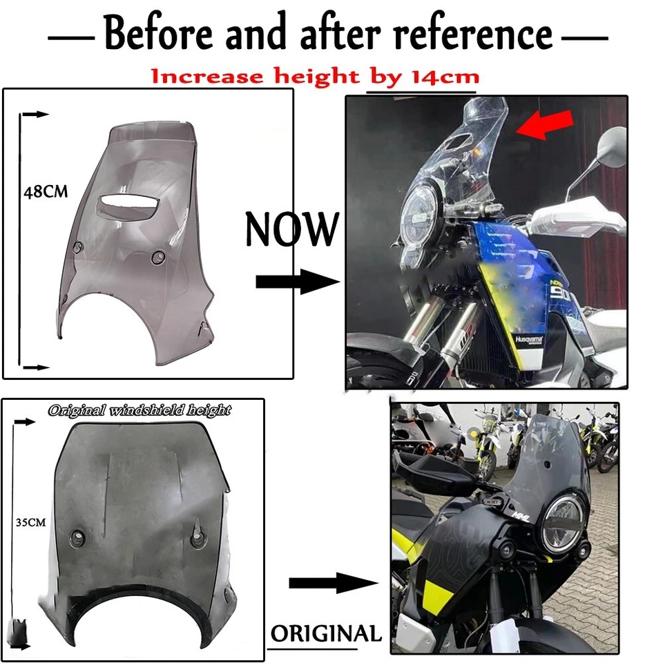 NEW 2022 2023 Windshield For Husqvarna Norden 901 Windshield Deflector Fairing - Image 4 of 4