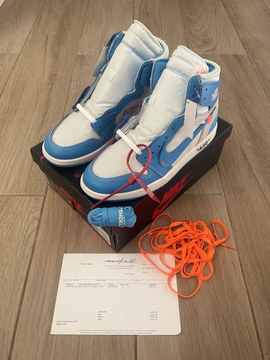 Jordan 1 Retro OG x Off-White High UNC - Size 11 with Jordan 1 Retro OG x Off-White High UNC - Size 11 with
