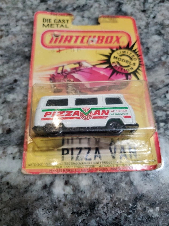 Furgoneta de pizza Matchbox 1980 rara 1:64 Foto 3 de 4