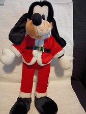 Authentic Walt Disney plush stuffed GOOFY Christmas Santa Claus Outfit 18"