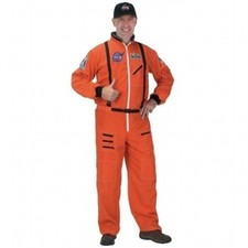 Aeromax Orange Jr. Astronaut Suit with Embroidered Cap - Adult Large