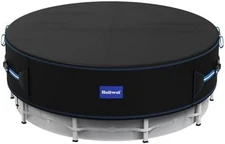 21 Ft round Pool Cover with Reflective Strips, Swimming Pool Cover for above Gro