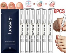6 Pack Lunavia Antifungal Pen, 25 Undecylenic Acid Toenail Fungus Treatment