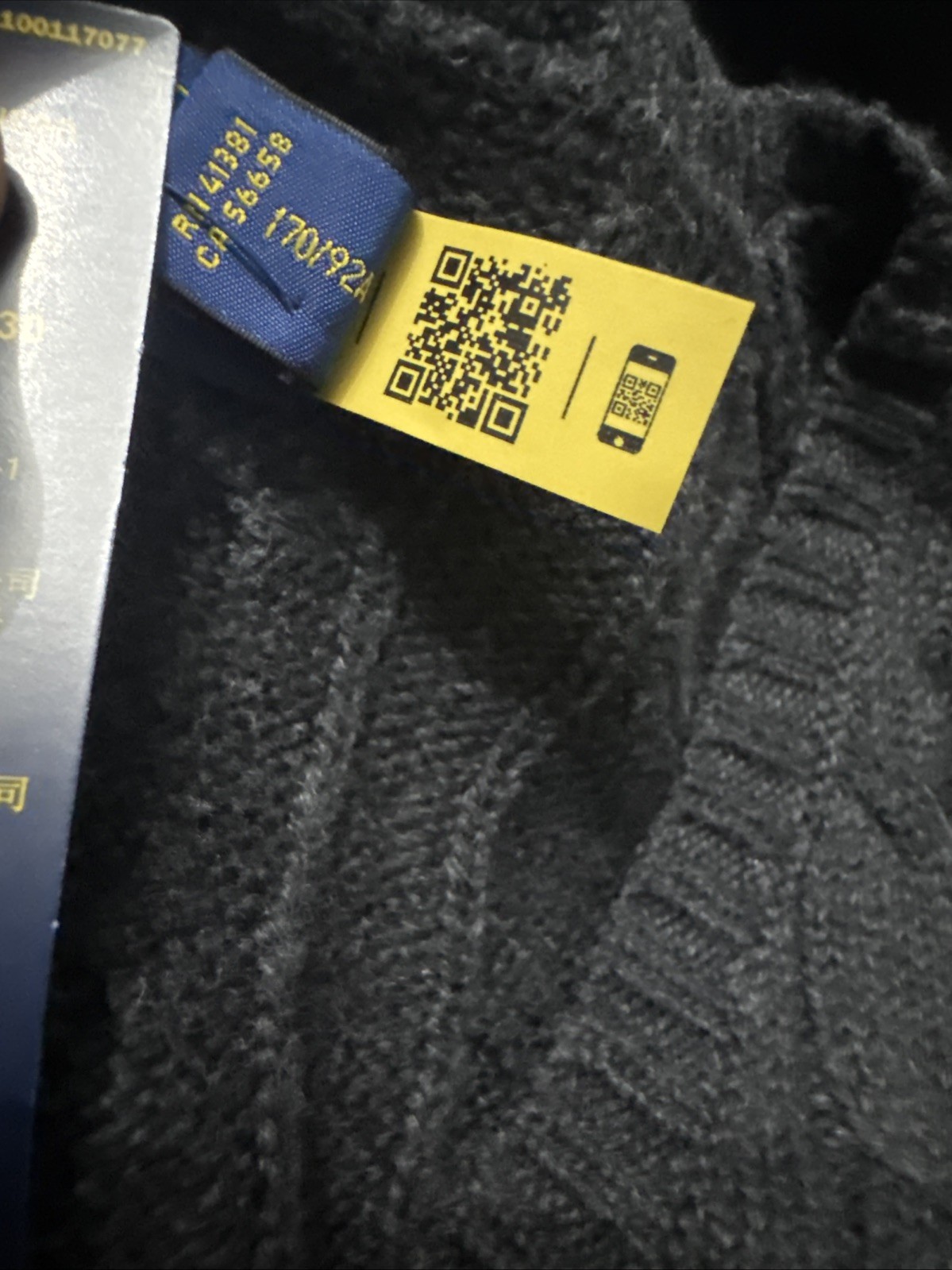 Polo Ralph Lauren Granite Grey Cable-Knit Sweater Vest S/M image 8