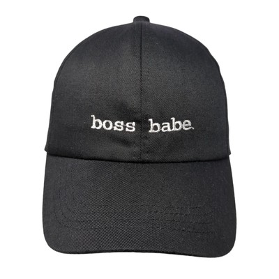 Boss Babe Strapback Baseball Cap Black One Size Adjustable Melrose And Market
