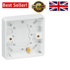 Knightsbridge CU1600 Curved Edge Double Pattress Box with Earth Terminal, White