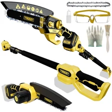 Cordless Pole Saw & Mini Chainsaw 2-in-1, 6-inch Brushless Electric Tree Trim...