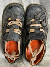 TMA Eyes Sneakers Sz EU 40 - Womens 8.5M US Shoes Blue Leather Hand Stitch...