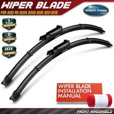 2Pcs Front 22" & 24" Windshield Wiper Blades w/ TLA6 Arm for Audi R8 2008-2015