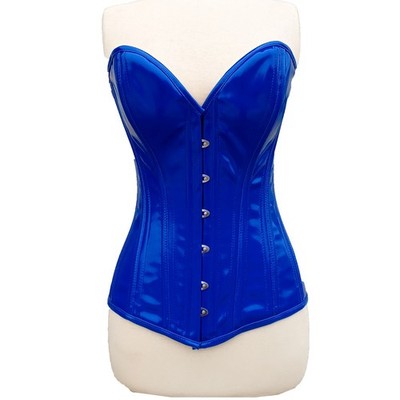 Overbust costume body shaper Steel Boned PVC Royal Corset for Formal Wear