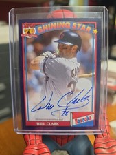 2021 Archives 1991 Topps Bazooka Shining Stars Purple /150 Will Clark Auto