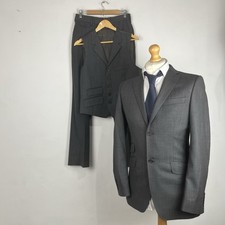 Ted Baker 3 Piece Suit Men's 36R Grey Fleck 30W 31L Trousers Endurance