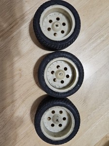 3 RC Wheels Vintage 1/10  12mm hubs Unknown brand/model FREE TIRES