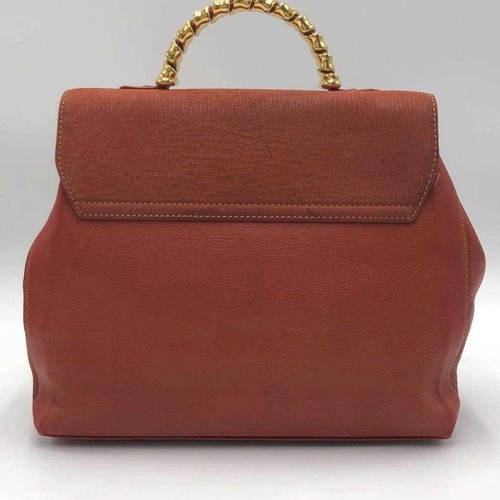 LOEWE Handbag Velazquez Twisted Hardware A4 Leather Brown USED FROM JAPAN - Picture 3 of 10