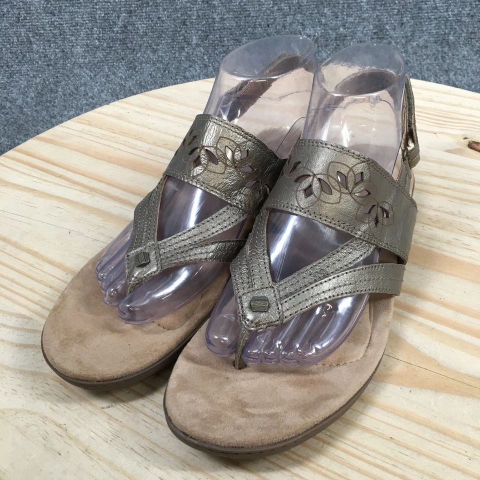 Sandalias Earth Origins para mujer 9 M Belle Becky con cordones cuero bronce cómodas Foto 3 de 4