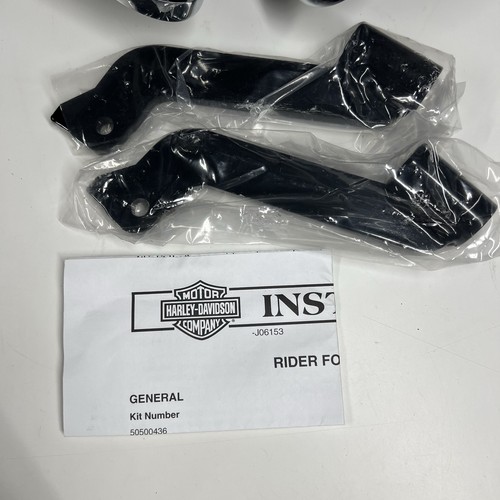 NEW Harley Davidson Rider Airflow Chrome Black Footboard Kit OEM Genuine - Picture 4 of 7