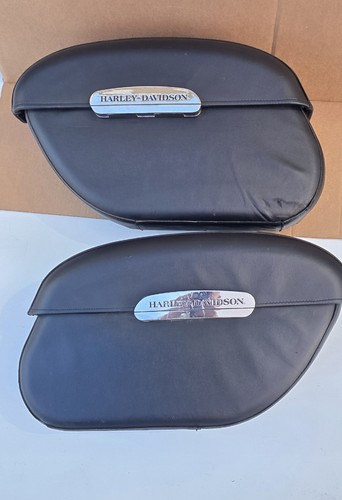 GENUINE HARLEY DAVIDSON DYNA LOW RIDER RIGID LOCKING LEATHER SADDLEBAGS 02 17