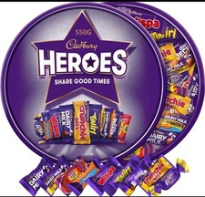 Cadbury Heroes Tub Delicious Chocolates Ideal Xmas Gift Tub For Your Love - 550g