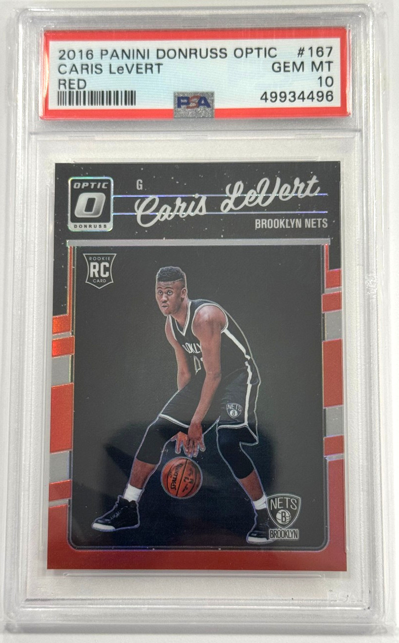 2016-17 Panini Donruss Optic Caris LeVert Red Holo /99 Rookie RC PSA 10 #167