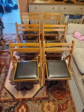 6 X Vintage Church Pew Foldable Chairs