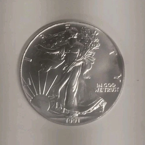 U.S. Mint American Eagle 1991 Silver 1 oz Coin .999 Fine One Dollar Uncertified