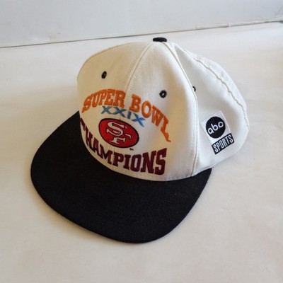 VINTAGE SF FORTY NINERS SUPERBOWL XXIX (29) SNAP BACK ADJ BY NUTMEG MADE USA