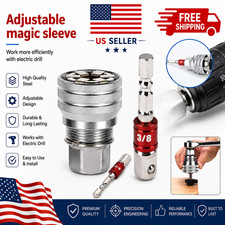 10-19mm Universal Socket Tool Adjustable Multifunction Wrench Sleeve Adapter Kit