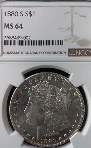 1880s Morgan Silver Dollar MS64