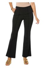 Nina Leonard Women's Millennium Flare Leg Pull-on Pant Black