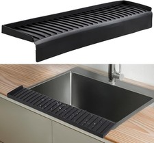 Sink Edge Protector with Suction Cup 4"x30" Silicone Sink Splash Guard for