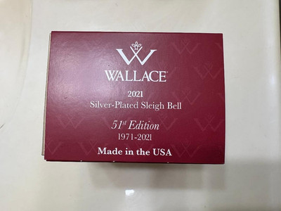 Wallace 2021 Sleigh Bell Ornament 51st Edition - Silver Plate BRAND NEW in BOX!!