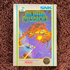 SNK Alpha Mission (NES) Cartridge & Box 1987 NTSC-U/C Shooter