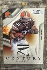 2009 National Treasures Century Jamal Lewis Game Used Reebok Logo Patch #1/1 