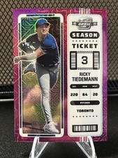 Ricky Tiedemann 2023 Panini Chronicles Contenders Optic Purple Mojo Prizm /50