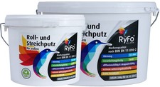 RyFo Colors Roll- und Streichputz für außen - weiß, feine Struktur, für Fassaden