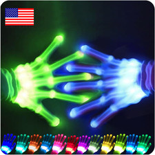 12-Color LED Light-Up Gloves for Kids - Fun  Glowing Gloves Multi-Color Hallowe