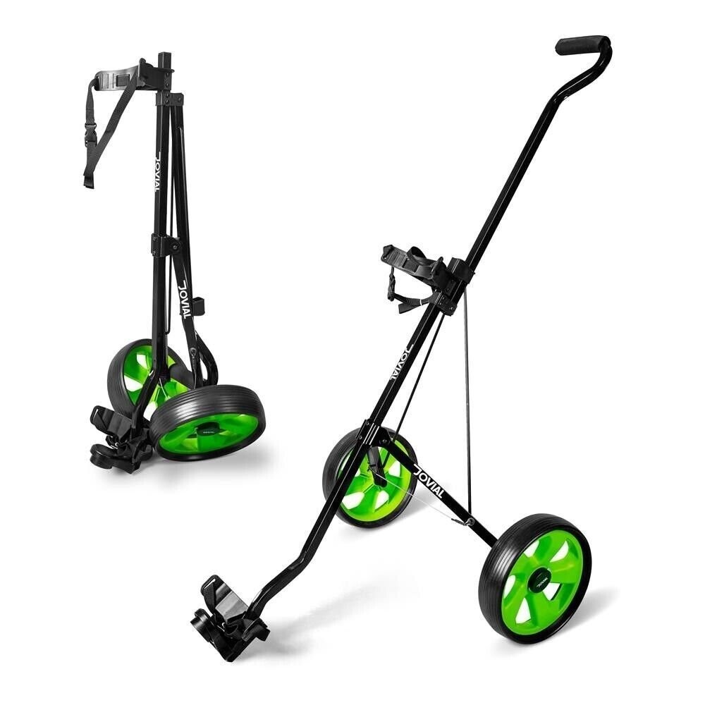 Jovial Foldable 2-Wheel Golf Pull Cart-Aluminum Pull Cart w/