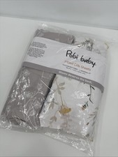 Pobibaby - 2 Pack Premium Fitted Baby Girl Crib Sheets 2 Pack, Wildflower