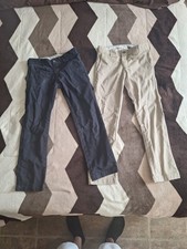 Dickies Boy's Size 10 Skinny Straight Pants Bundle Black Khaki School Uniform