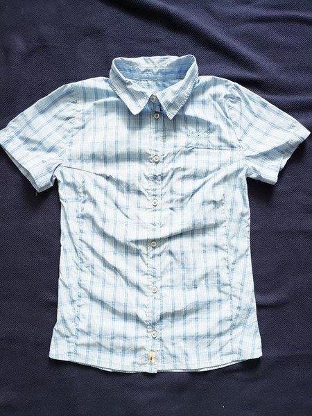 Women Jack Wolfskin Shirt Blue Polyester 32 / XXS