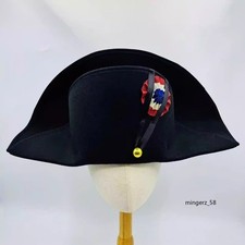 Napoleon French Captains Bicorne Hat Cosplay Accessories Gift Hallowmas Party
