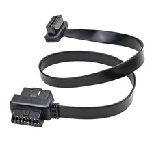 Right Angle OBD II OBD2 16 Pin Splitter Extension Cable - 1x Male  2X Female