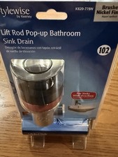 Pop up Bathroom sink drain - Brushed nickel
