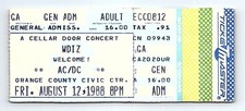 Biglietto Del Concerto AC/DC 12 Agosto 1988 Orlando Florida