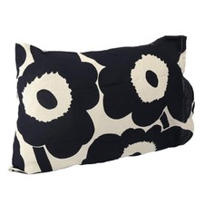 Marimekko Pillowcase 50cm/70cm Unikko pattern White/Dark Blue 070522 851
