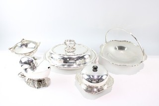 Vintage Silver Plate Tableware Inc Spoon Warmer Entree Dish Fruit Bowl 4108g